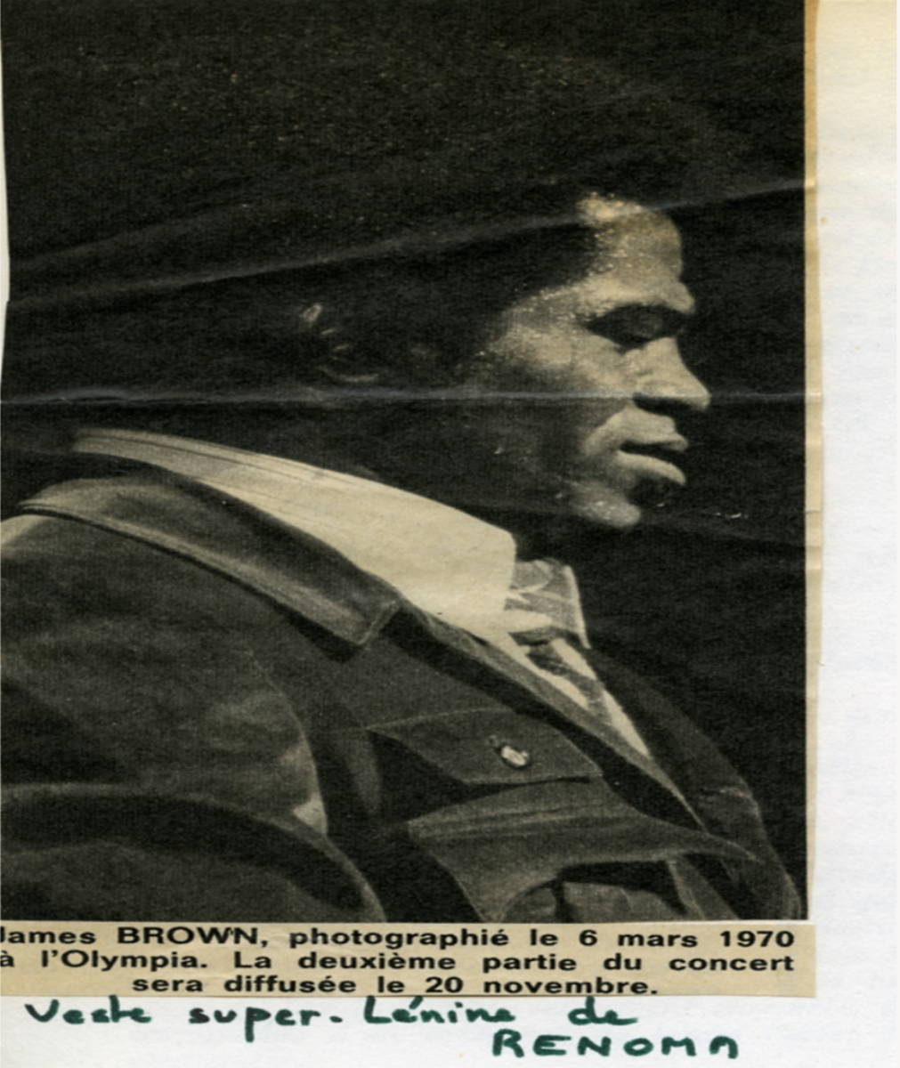James Brown avec la veste Renoma